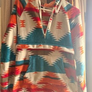 ePretty Red and Brown Fleece Jacket